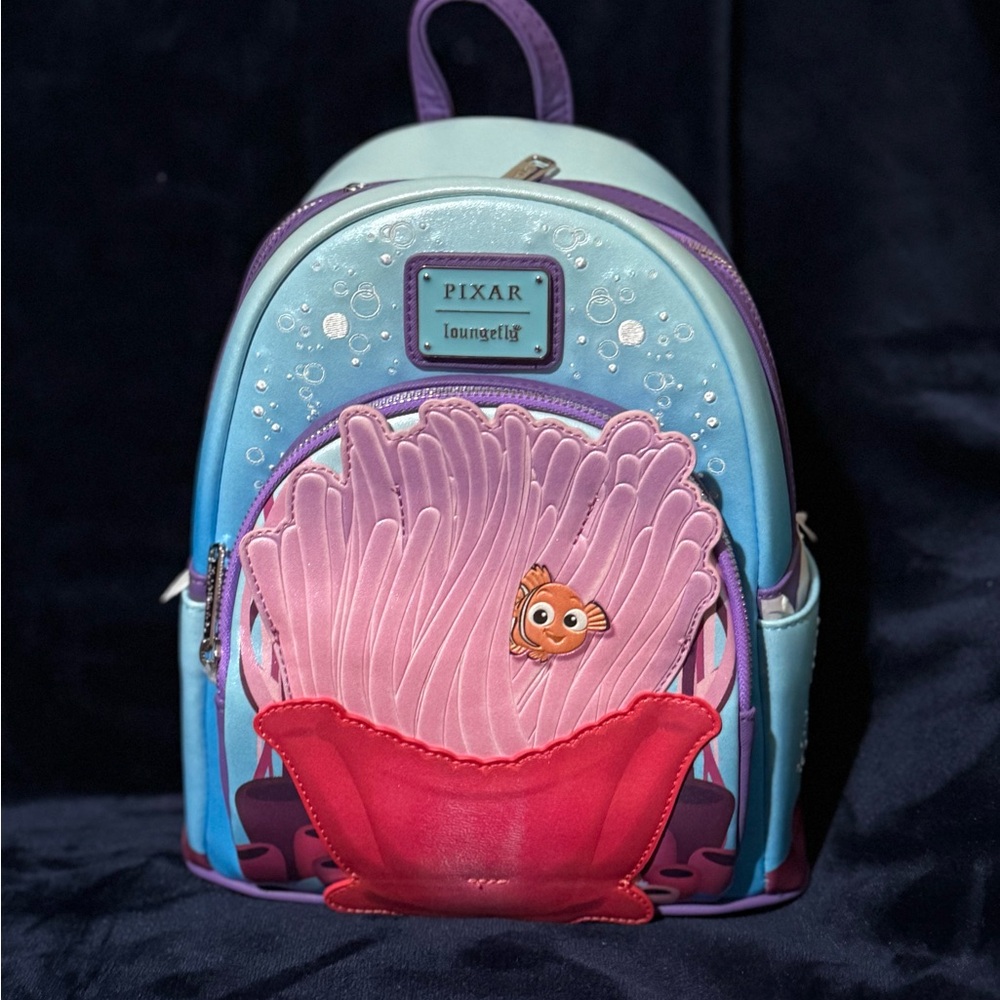 Loungefly Pixar Backpack with Nemo and Anemone Design